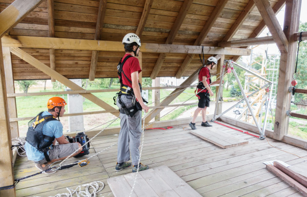 Training mit der ActSafe Ausrüstung am Schachthaus